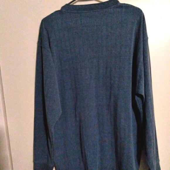 Forum Gray/Blue Ribbed Sweater Shirt Size Large - Picture 2 of 7